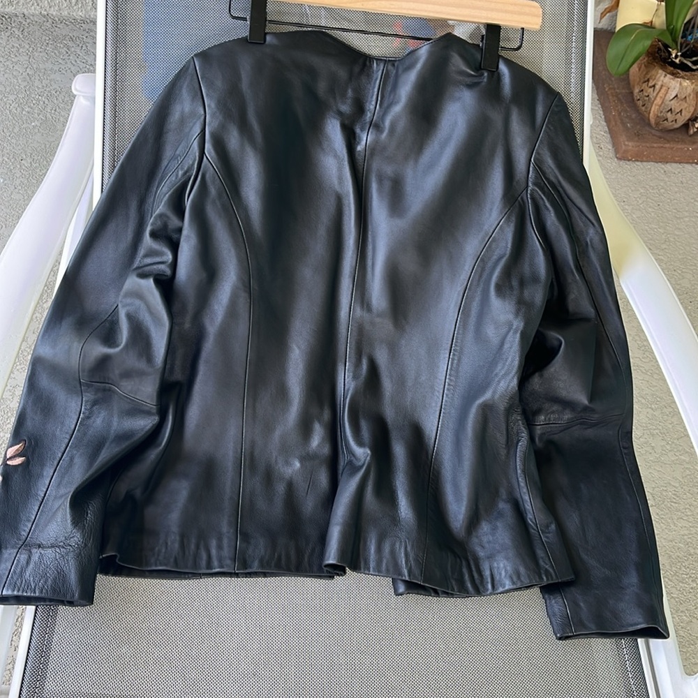 Vintage Belle Sport Genuine Black Leather Women Jacket - Picture 9 of 9
